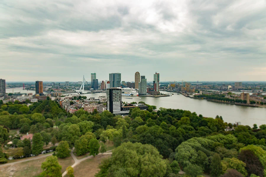 Blick vom Euromast Rotterdam AIDAperla Westeuropa Tour 2018 Euromast Rotterdam