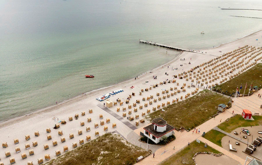 Blick vom Balkon unseres Hotelzimmers Urlaub auf Fehmarn 2012 - Fotoreise